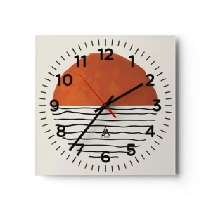 Horloge murale - Pendule murale - Dans un climat japonnais - 30x30 cm