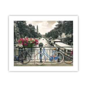 Affiche - Poster - Couleurs de rue d'Amsterdam - 50x40 cm