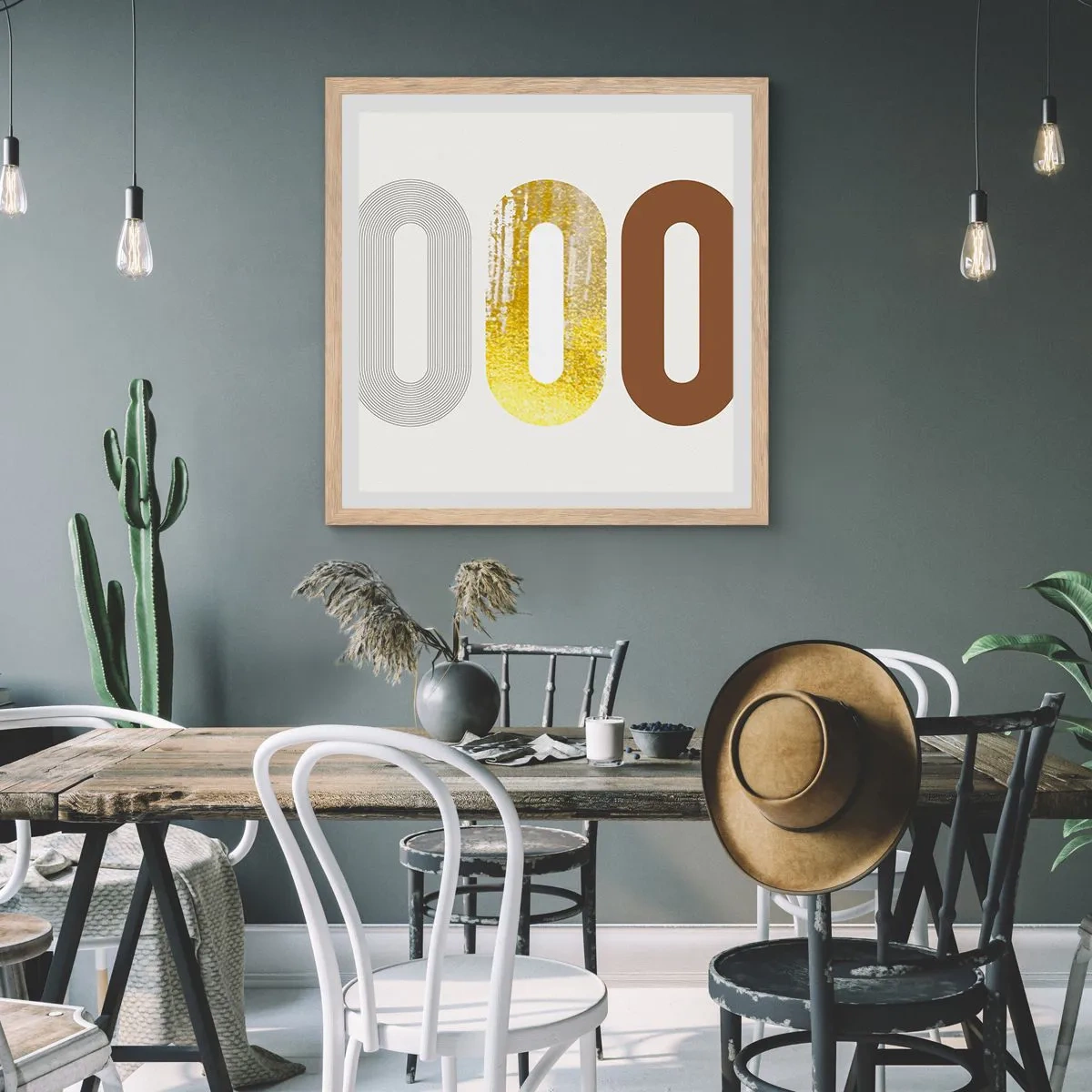 Affiche dans un chêne clair - Poster - Ooo! - 30x30 cm