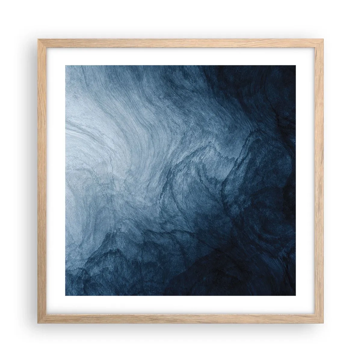 Affiche dans un chêne clair - Poster - Atteindre en profondeur - 50x50 cm