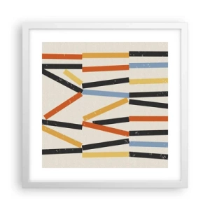 Affiche dans un cadre blanc - Poster - Composition de niveaux - 40x40 cm