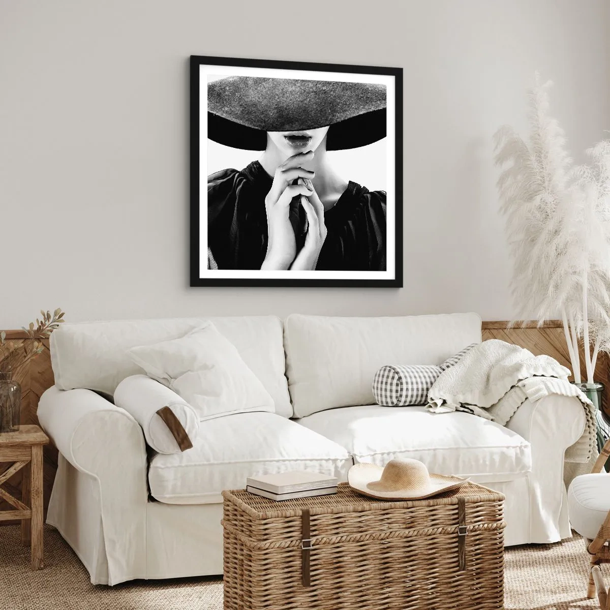 Affiche dans un cadre noir - Poster - Beauté cachée - 40x40 cm