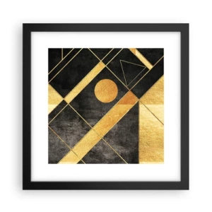 Affiche dans un cadre noir - Poster - Soleil du désert - 30x30 cm