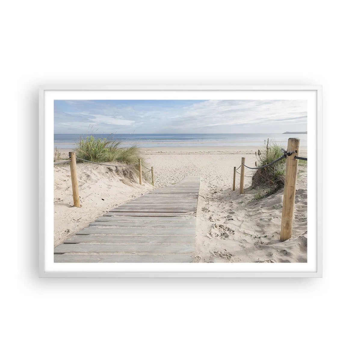 Affiche dans un cadre blanc - Poster - A l'horizon - 91x61 cm