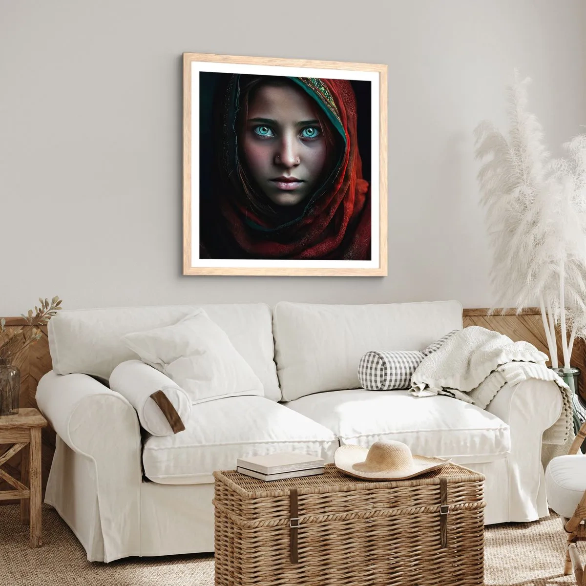 Affiche dans un chêne clair - Poster - Princesse orientale - 40x40 cm