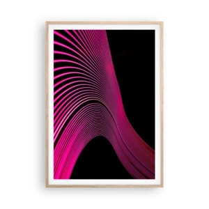 Affiche dans un chêne clair - Poster - Avenue de lumière - 70x100 cm