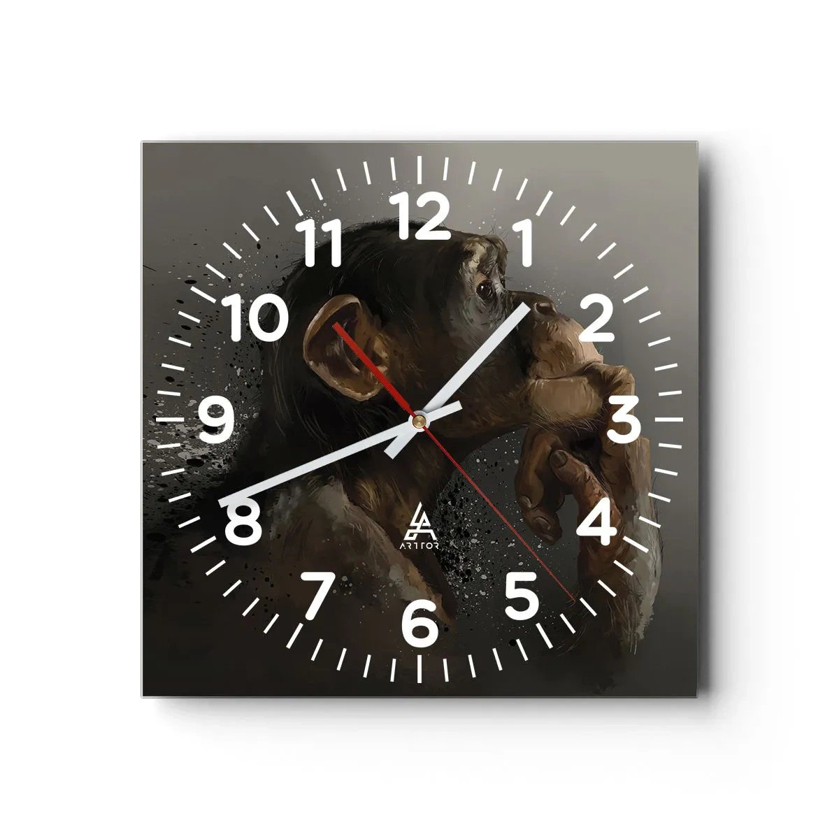 Horloge murale - Pendule murale - Certainement un penseur - 40x40 cm