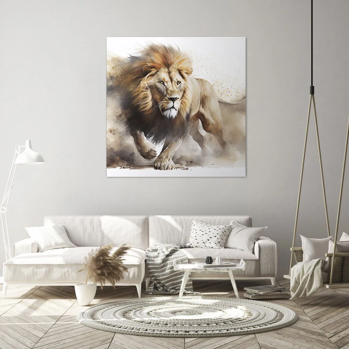 Impression sur toile - Image sur toile - Le roi bougea - 30x30 cm