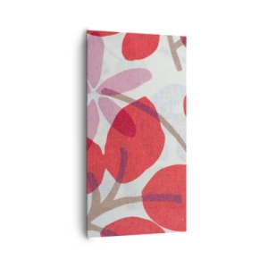 Impression sur toile - Image sur toile - Composition florale dans les roses - 65x120 cm