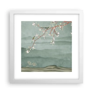 Affiche dans un cadre blanc - Poster - Printemps oh c'est toi - 30x30 cm