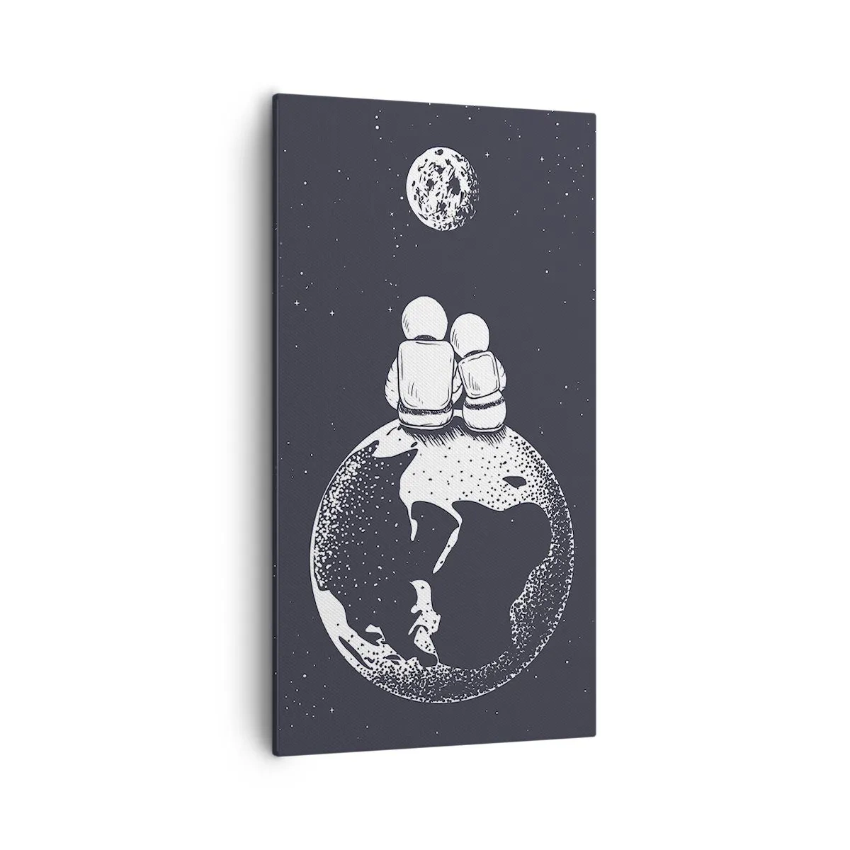 Impression sur toile - Image sur toile - Une histoire d'amour cosmique - 55x100 cm