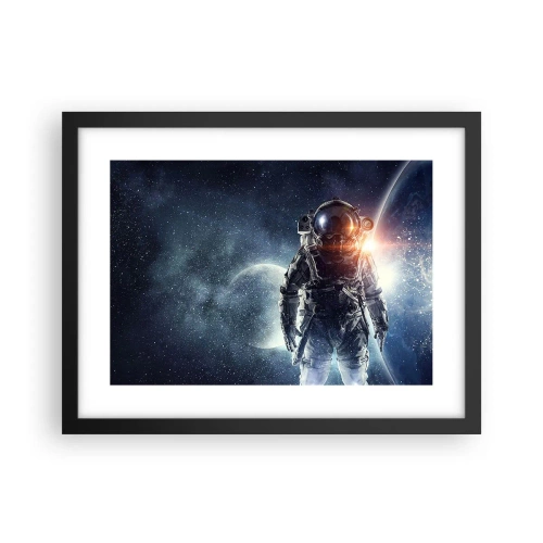 Affiche dans un cadre noir - Poster - Aventure spatiale - 40x30 cm