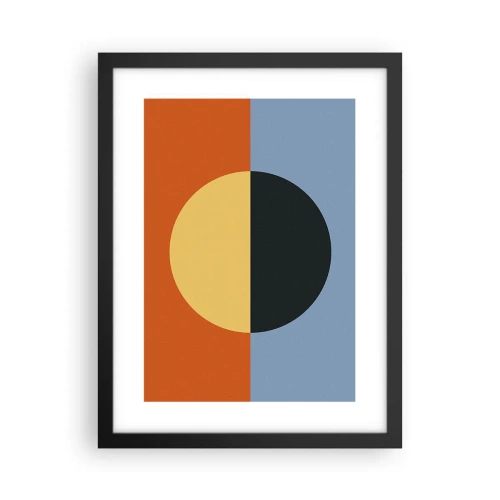Affiche dans un cadre noir - Poster - Composition de chaleur et de fraîcheur - 30x40 cm