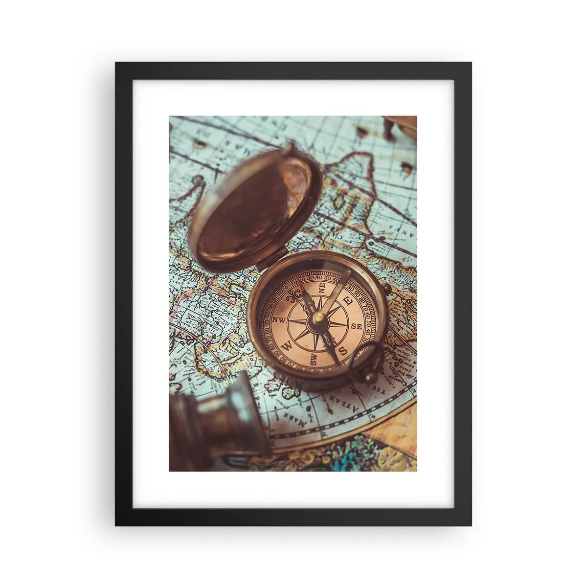 Affiche dans un cadre noir - Poster - Pour ceux qui recherche l'aventure - 30x40 cm
