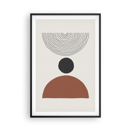 Affiche dans un cadre noir - Poster - Au centre de l'attention - 61x91 cm