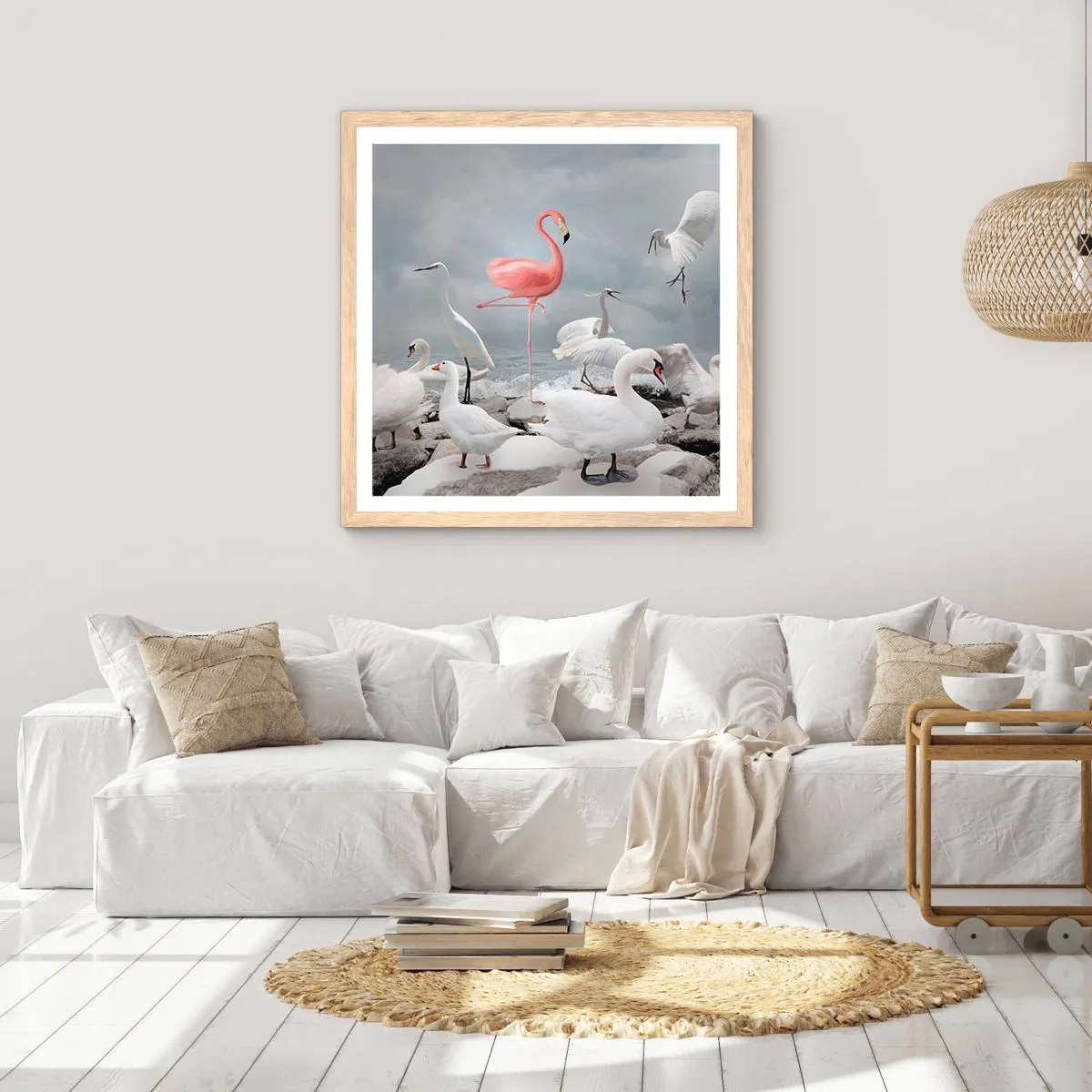 Affiche dans un chêne clair - Poster - Comment suis-je arrivé là? - 30x30 cm