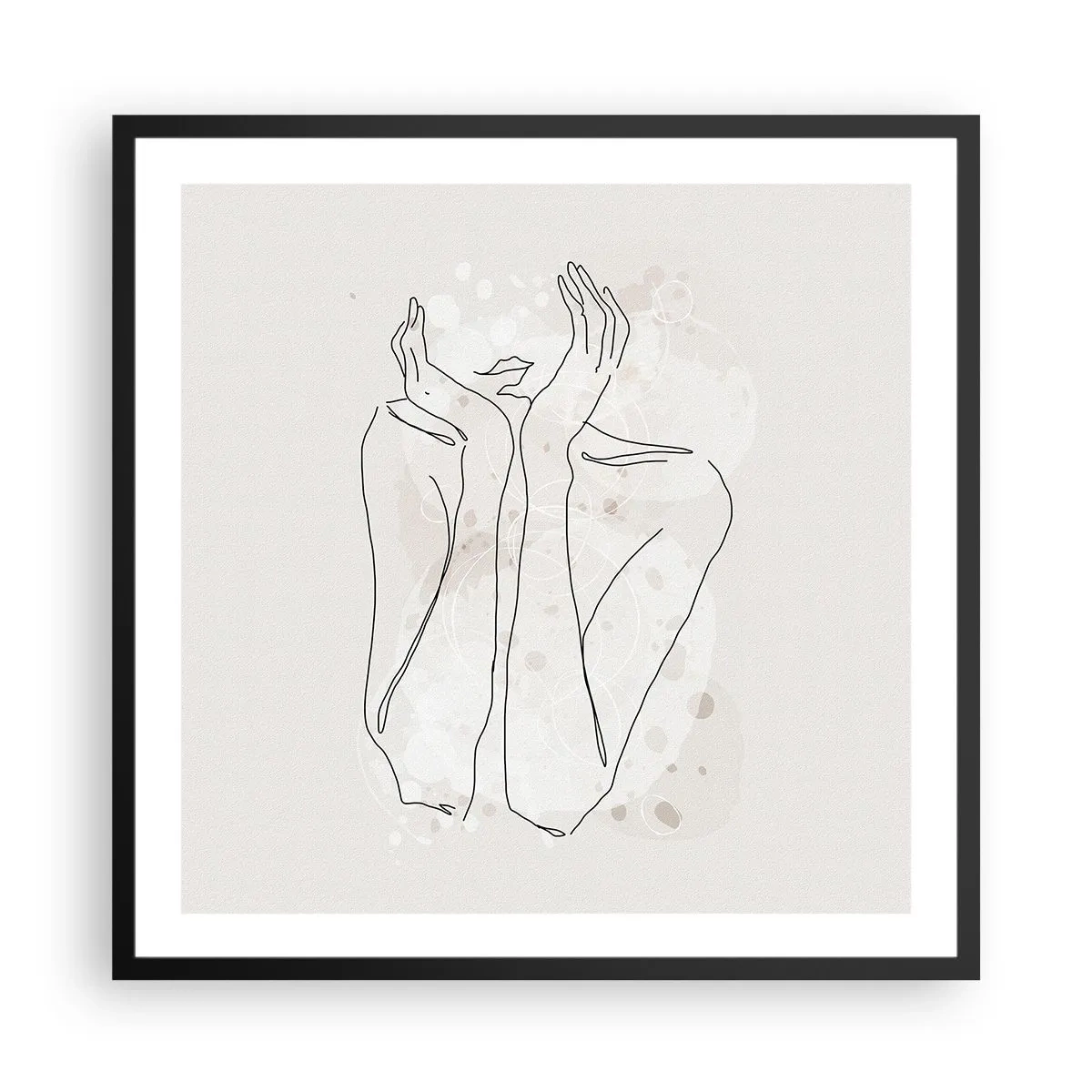 Affiche dans un cadre noir - Poster - Instant de rêve - 60x60 cm