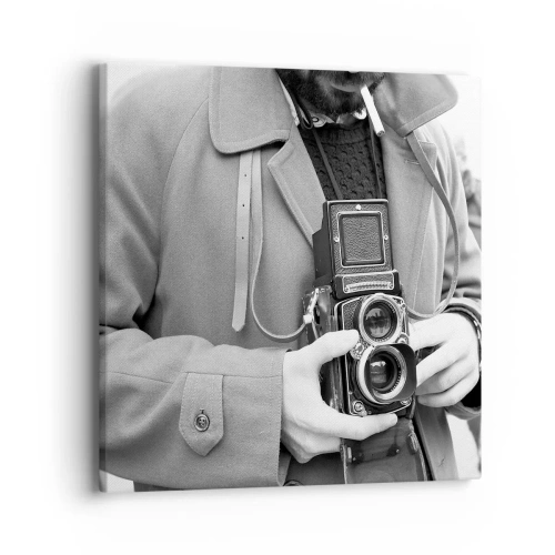 Impression sur toile - Image sur toile - Dans un style rétro - 40x40 cm