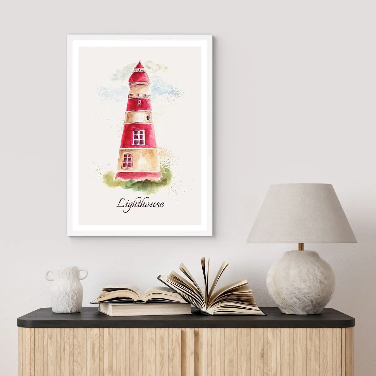 Affiche dans un cadre blanc - Poster - Il y a toujours beau temps autour - 40x50 cm