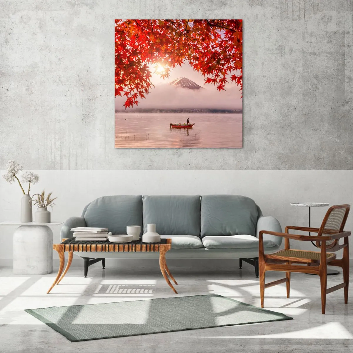 Impression sur verre - Image sur verre - Dans le climat japonais - 70x70 cm