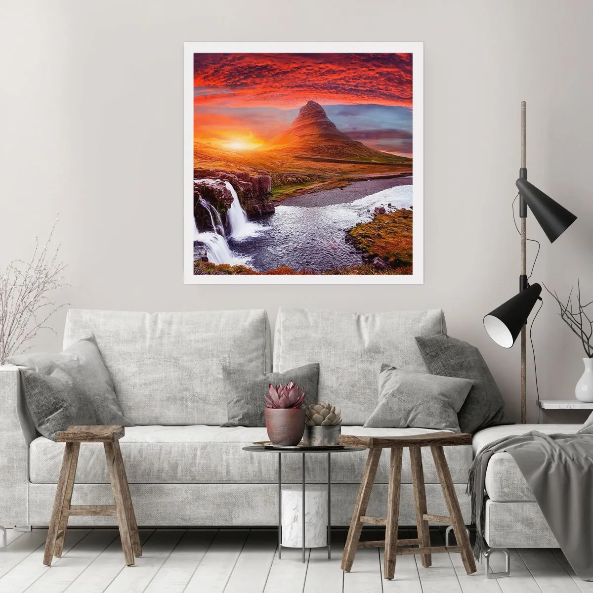 Affiche - Poster - Vue de la terre du milieu - 60x60 cm
