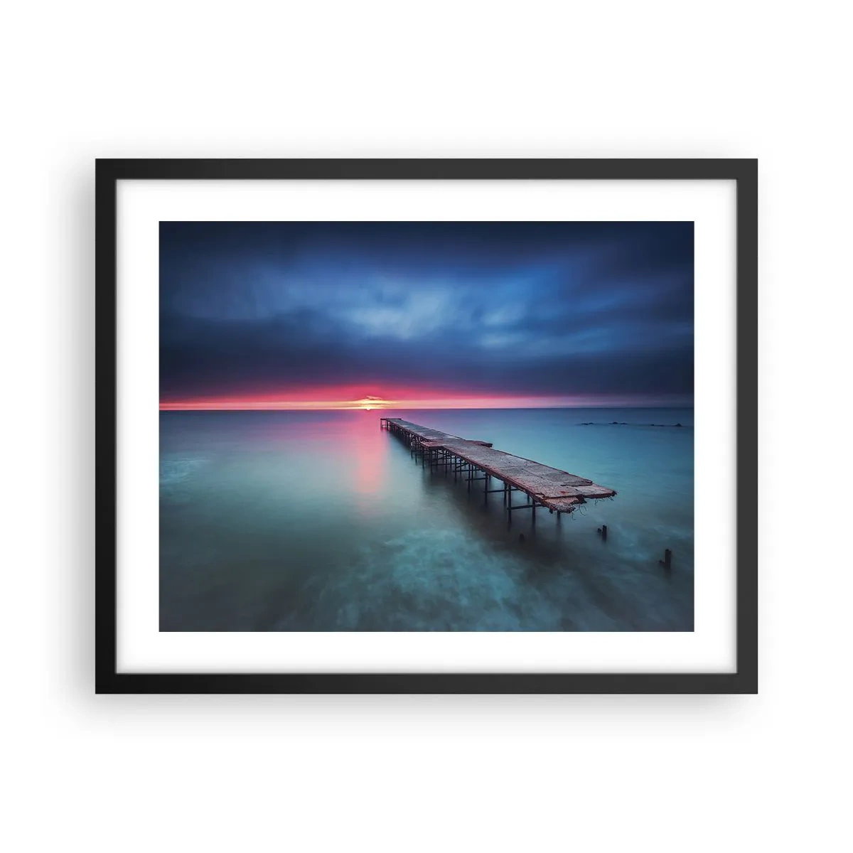 Affiche dans un cadre noir - Poster - Entre le ciel et la terre - 50x40 cm