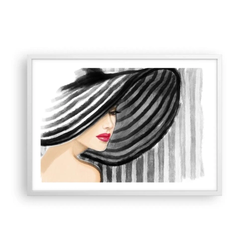 Affiche dans un cadre blanc - Poster - Où te chercher ? - 70x50 cm