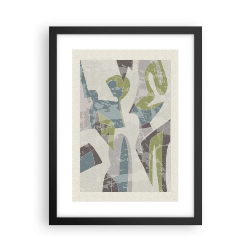 Affiche dans un cadre noir - Poster - Composition derrière la vitre - 30x40 cm