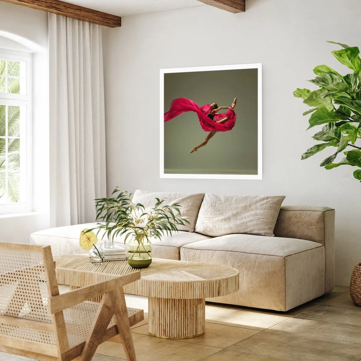 Affiche - Poster - Flamme dansante - 60x60 cm