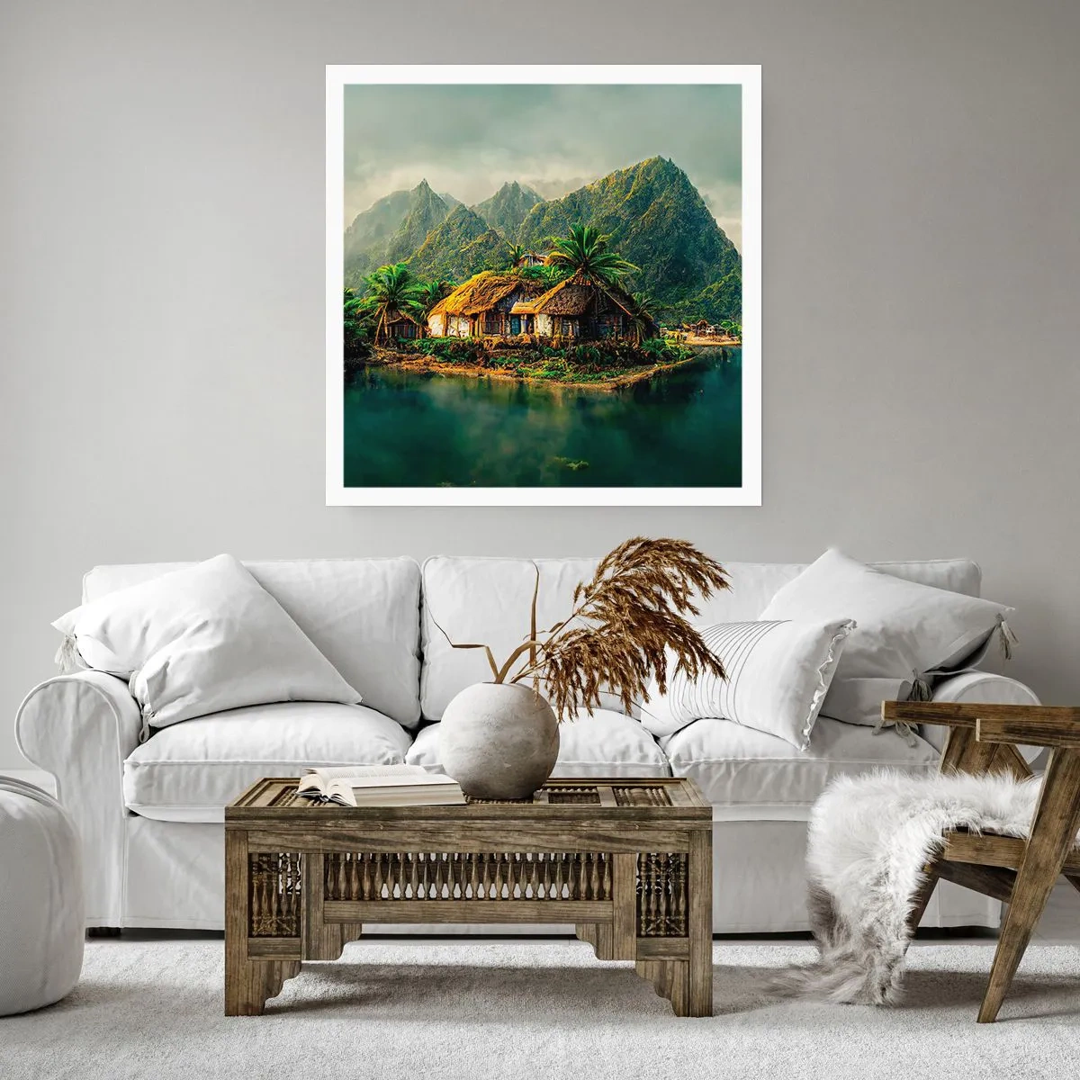 Affiche - Poster - Paradis tropical - 50x50 cm
