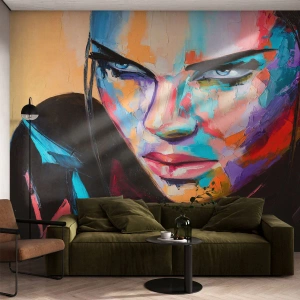 Papier Peint Autocollant Deluxe Sticker - Le coeur sauvageon - Femme, Portrait d'une femme, Fille - 200x140 cm