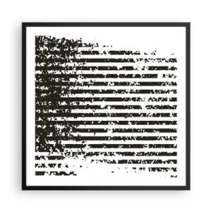 Affiche dans un cadre noir - Poster - Rythme et bruissement - 60x60 cm