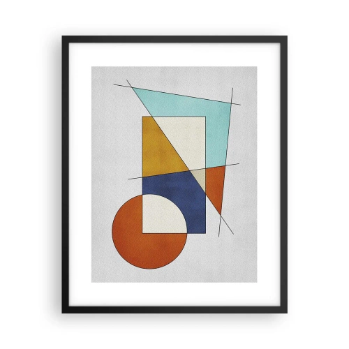 Affiche dans un cadre noir - Poster - Abstraction : plaisir moderniste - 40x50 cm