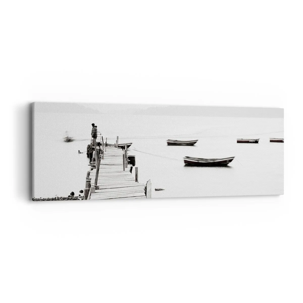 Impression sur toile - Image sur toile - Calme et propre au bord de l'eau - 90x30 cm