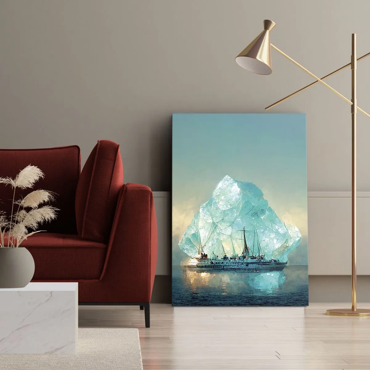 Impression sur toile - Image sur toile - Diamant arctique - 55x100 cm