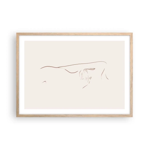Affiche dans un chêne clair - Poster - La forme du désir - 70x50 cm