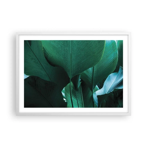Affiche dans un cadre blanc - Poster - Tourné vers la lumière - 70x50 cm