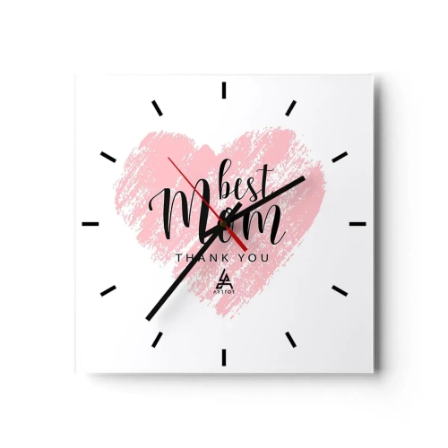 Horloge murale - Pendule murale - Toujours au bon moment - 40x40 cm