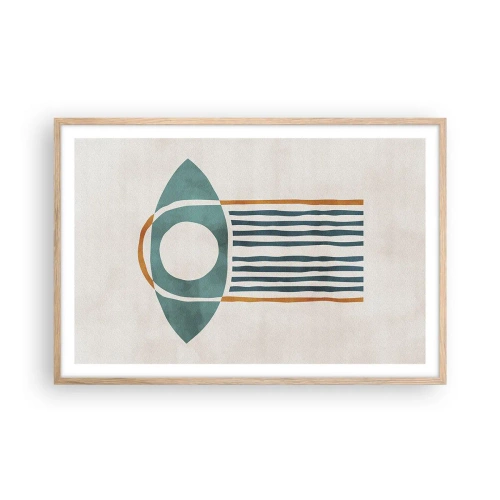 Affiche dans un chêne clair - Poster - Signes et rituels - 91x61 cm