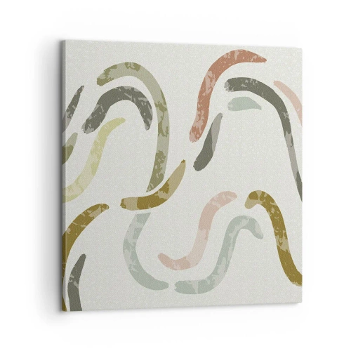 Impression sur toile - Image sur toile - Une joyeuse danse de l'abstraction - 60x60 cm