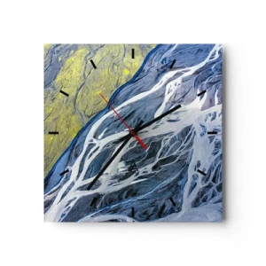 Horloge murale - Pendule murale - Peintures rupestres de la nature - 40x40 cm