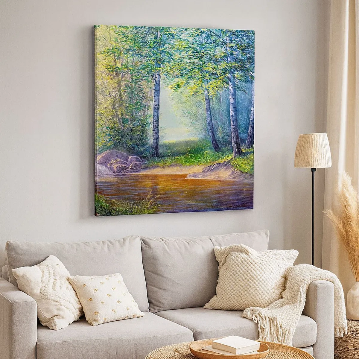 Impression sur toile - Image sur toile - Paysage idyllique - 30x30 cm
