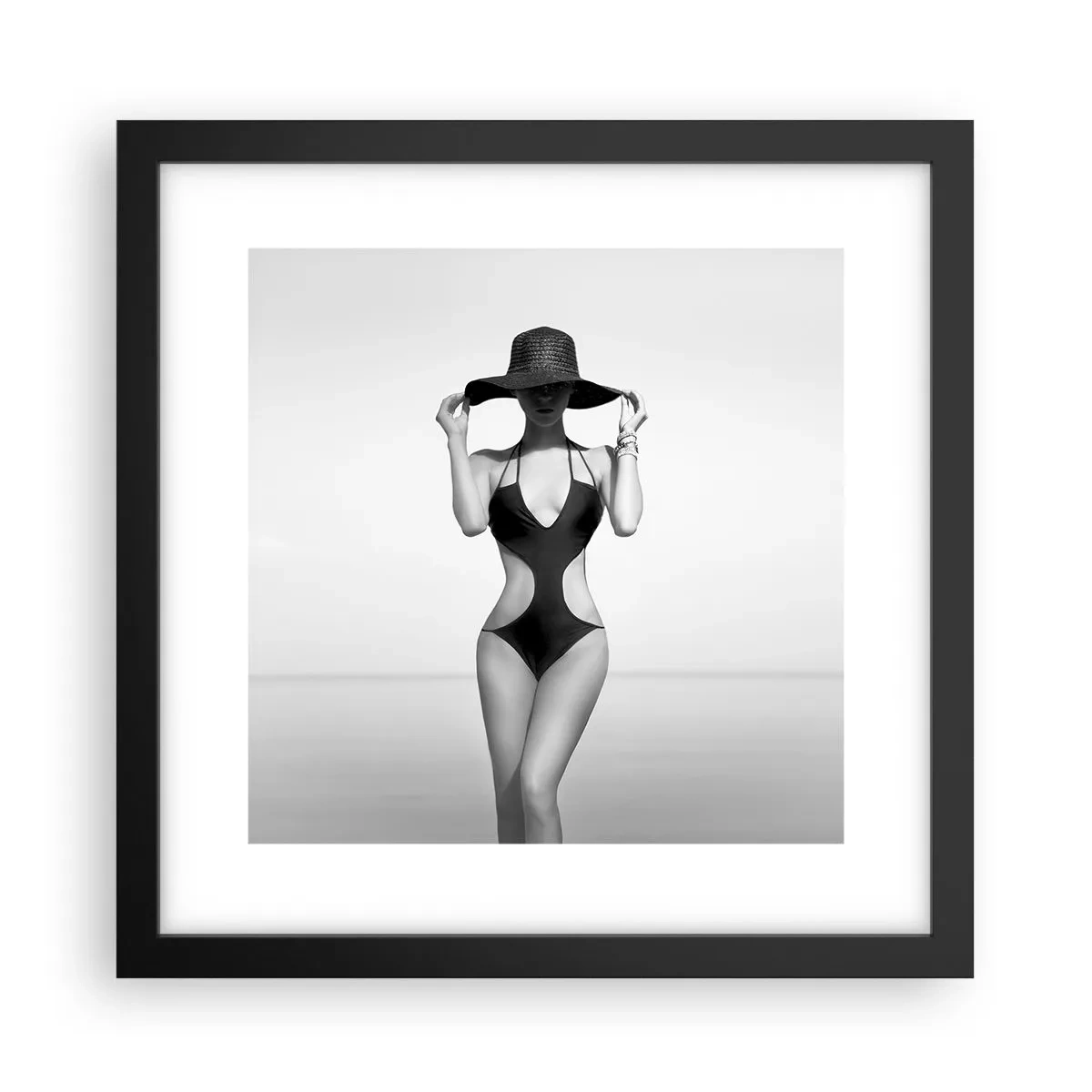 Affiche dans un cadre noir - Poster - Mon prénom? Élégance - 30x30 cm
