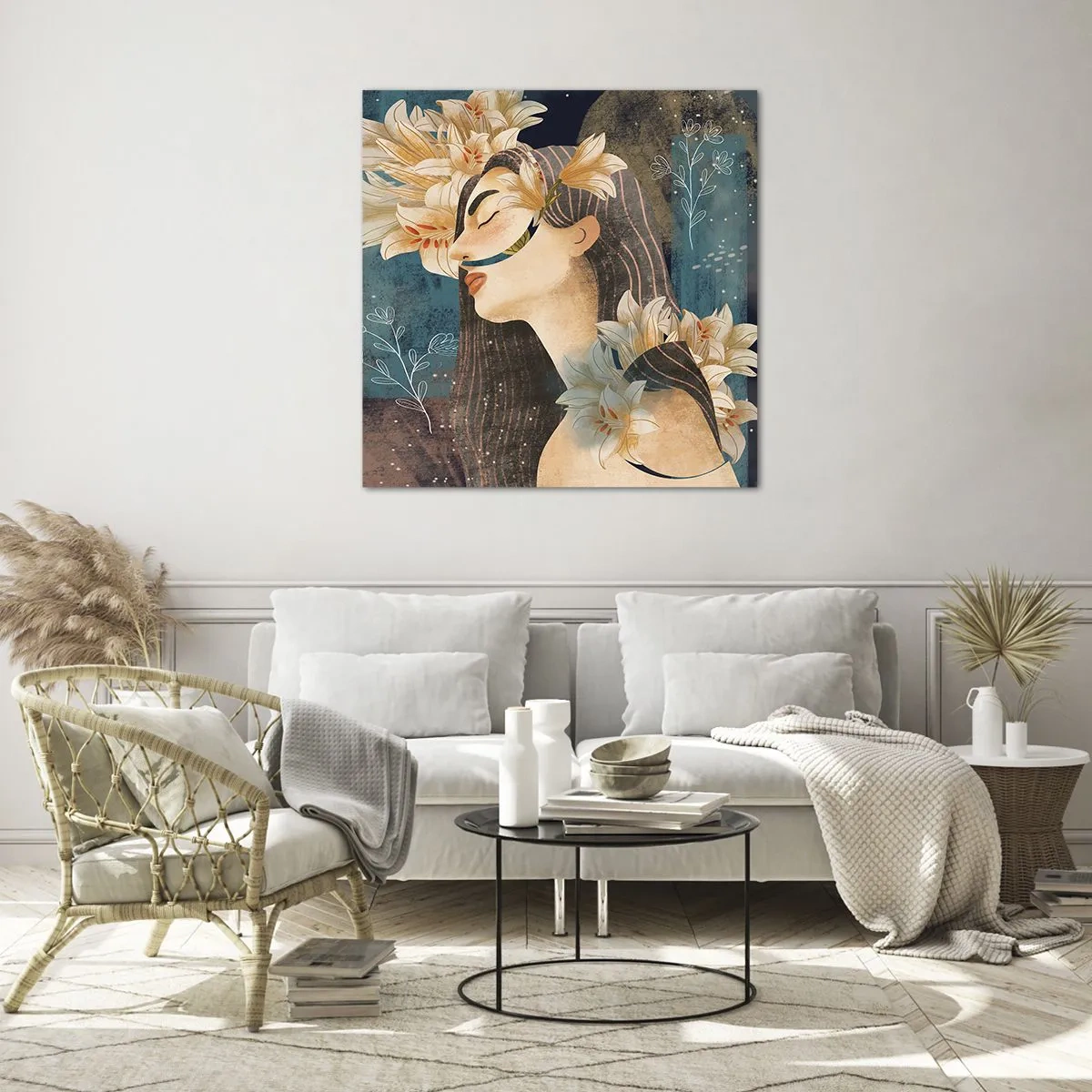 Impression sur verre - Image sur verre - Conte de fée sur la princesse lilas - 50x50 cm