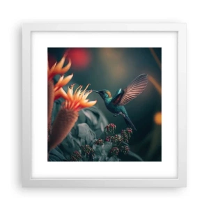 Affiche dans un cadre blanc - Poster - une vie vraiment colorée - 30x30 cm