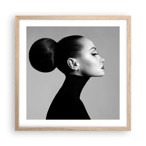 Affiche dans un chêne clair - Poster - Néfertiti moderne - 50x50 cm