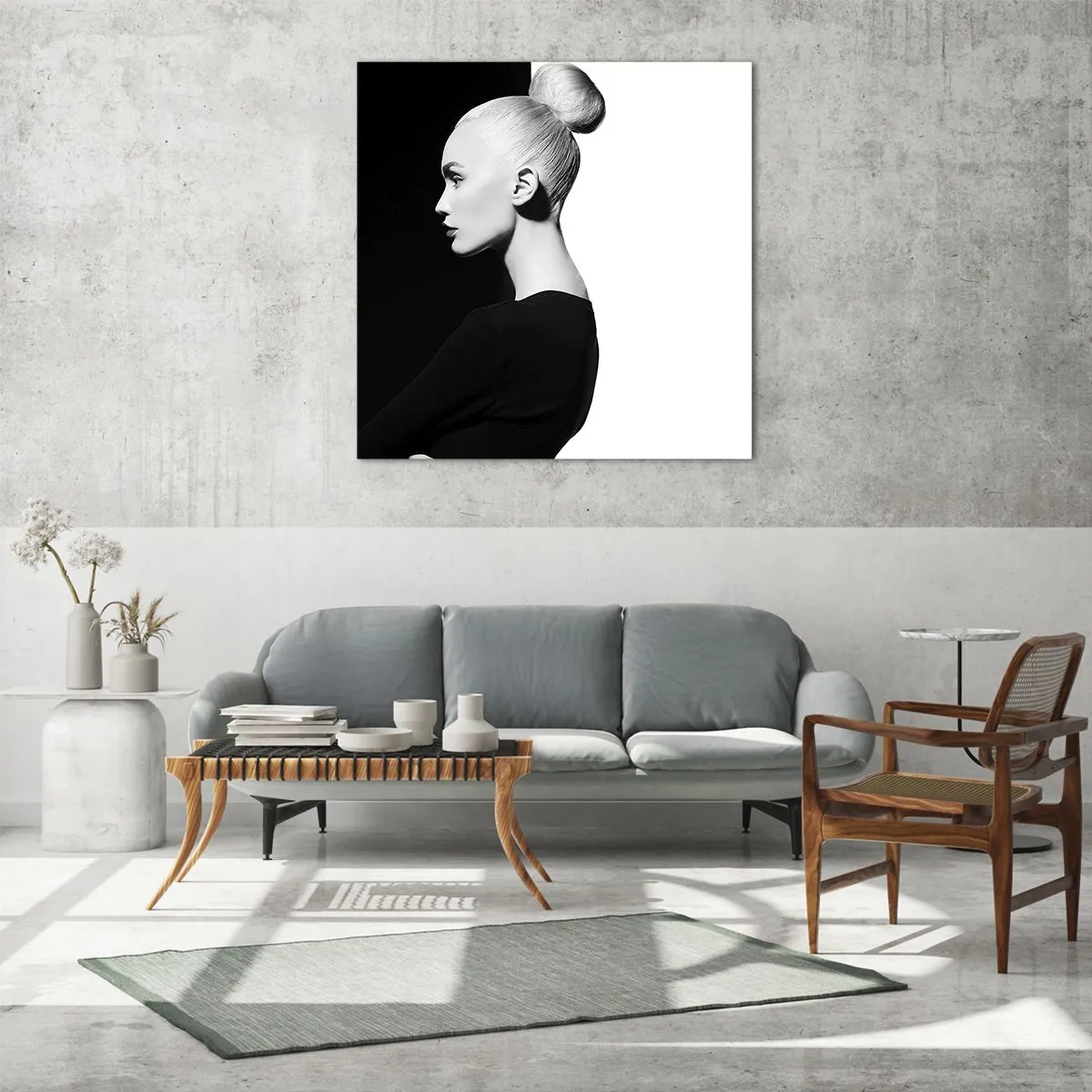 Impression sur verre - Image sur verre - Tout simplement une femme - 60x60 cm