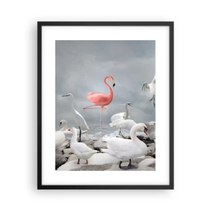 Affiche dans un cadre noir - Poster - Comment suis-je arrivé là? - 40x50 cm