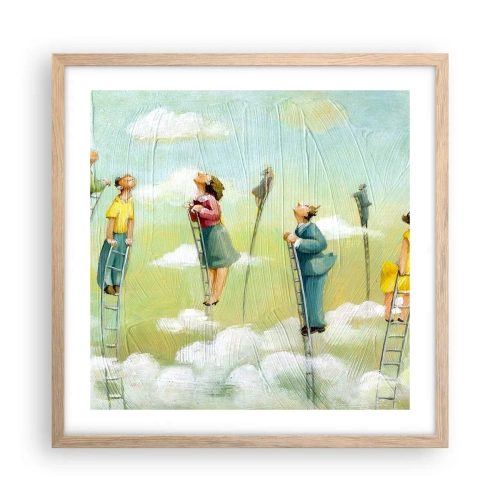 Affiche dans un chêne clair - Poster - Derrière ton rêve - 50x50 cm