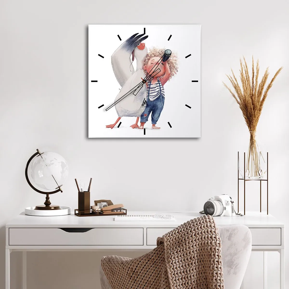 Horloge murale - Pendule murale - Plan de grand voyage - 40x40 cm